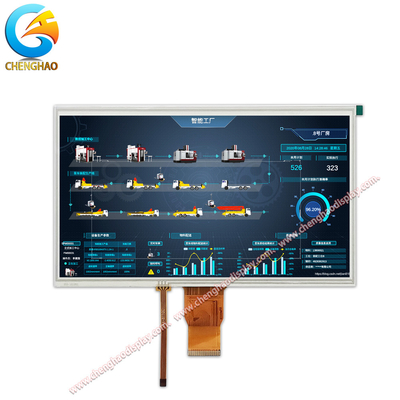 10.1inch Μέγεθος Χρωματική οθόνη Tft Lcd Μοντέλο 1024x600 Pixels Lcm