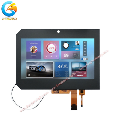 8 ιντσών πλήρης χρώματος LCD οθόνη με προσαρμοσμένο κάλυμμα γυαλιού αφής