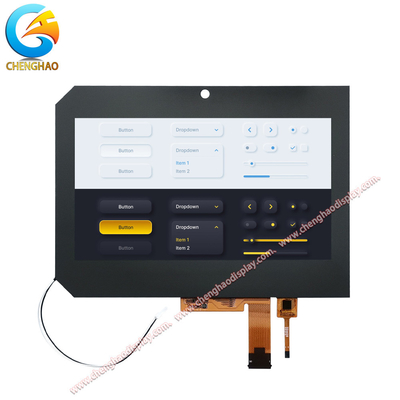 8 ιντσών οθόνη οθόνης LVDS Διασύνδεση 1280x720 Tft LCD με χωρητική αφής