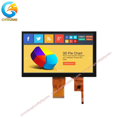 7 ιντσών IPS TFT Μοντέλο οθόνης LCD 1024x600 I2C Χειριστική διεπαφή 500 Cd/m2 Πίσω φωτισμός