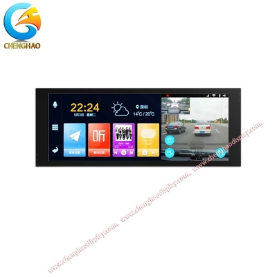 6.86 ιντσών TFT LCD Συγκινητική οθόνη αφής 16M Χρώμα 1280*480 Pixels Custom TFT LCD