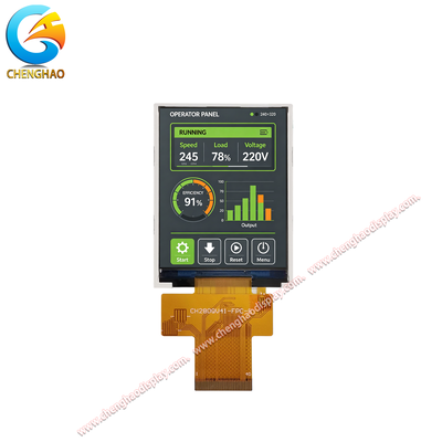2.8 ιντσών IPS TFT LCD οθόνη 240x320 QSPI 300 Nits για βιομηχανικό HMI